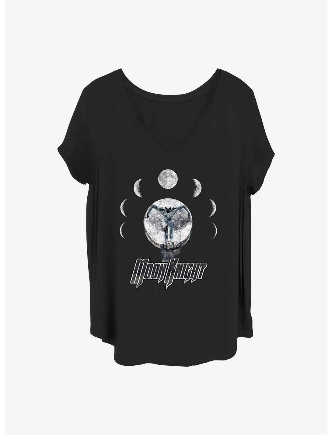 Marvel Moon Knight Moon Phases Girls T-Shirt Plus Size, BLACK, hi-res