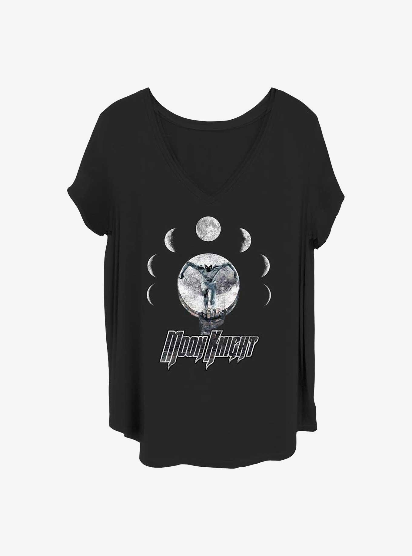 Marvel Moon Knight Moon Phases Girls T-Shirt Plus Size, BLACK, hi-res