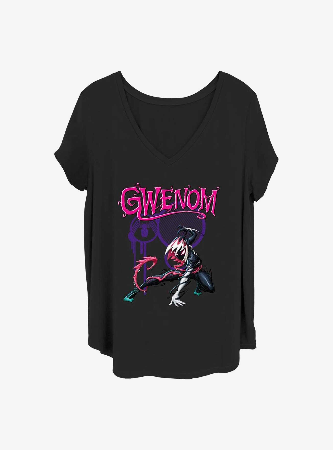 Marvel Venom Gwenom Hero Pose Girls T-Shirt Plus Size
