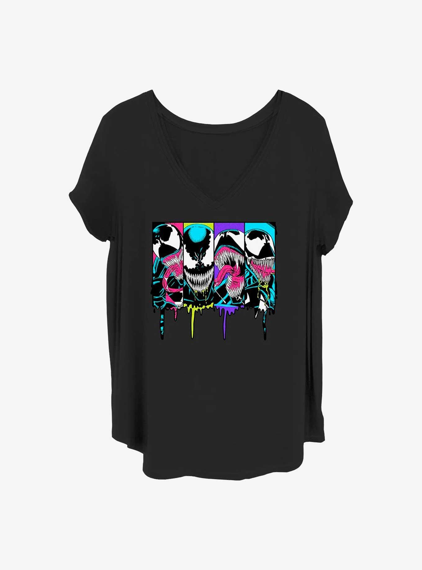 Marvel Venom Neon Venom Girls T-Shirt Plus Size, BLACK, hi-res