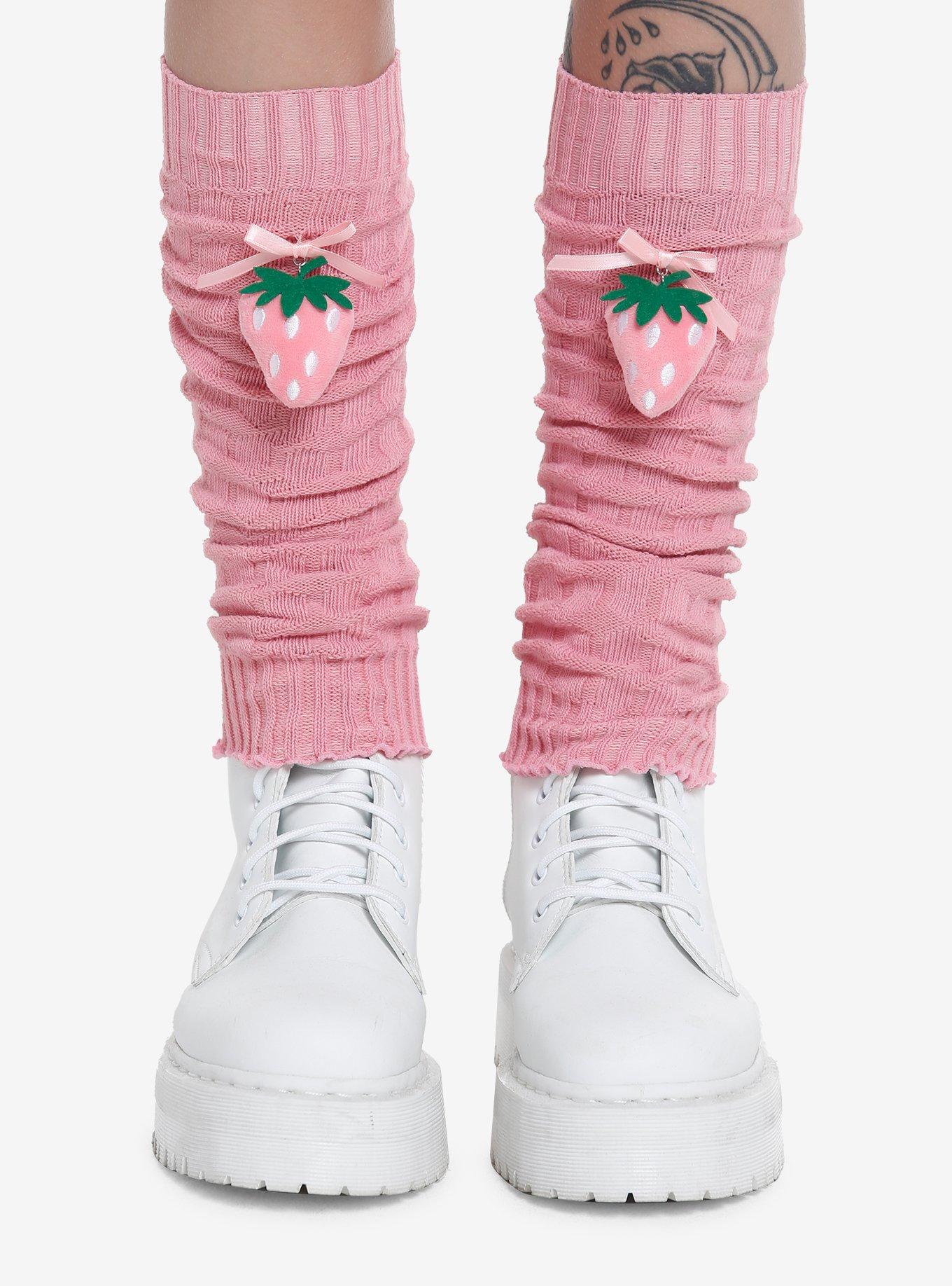 Strawberry 3D Plush Leg Warmers Hot Topic