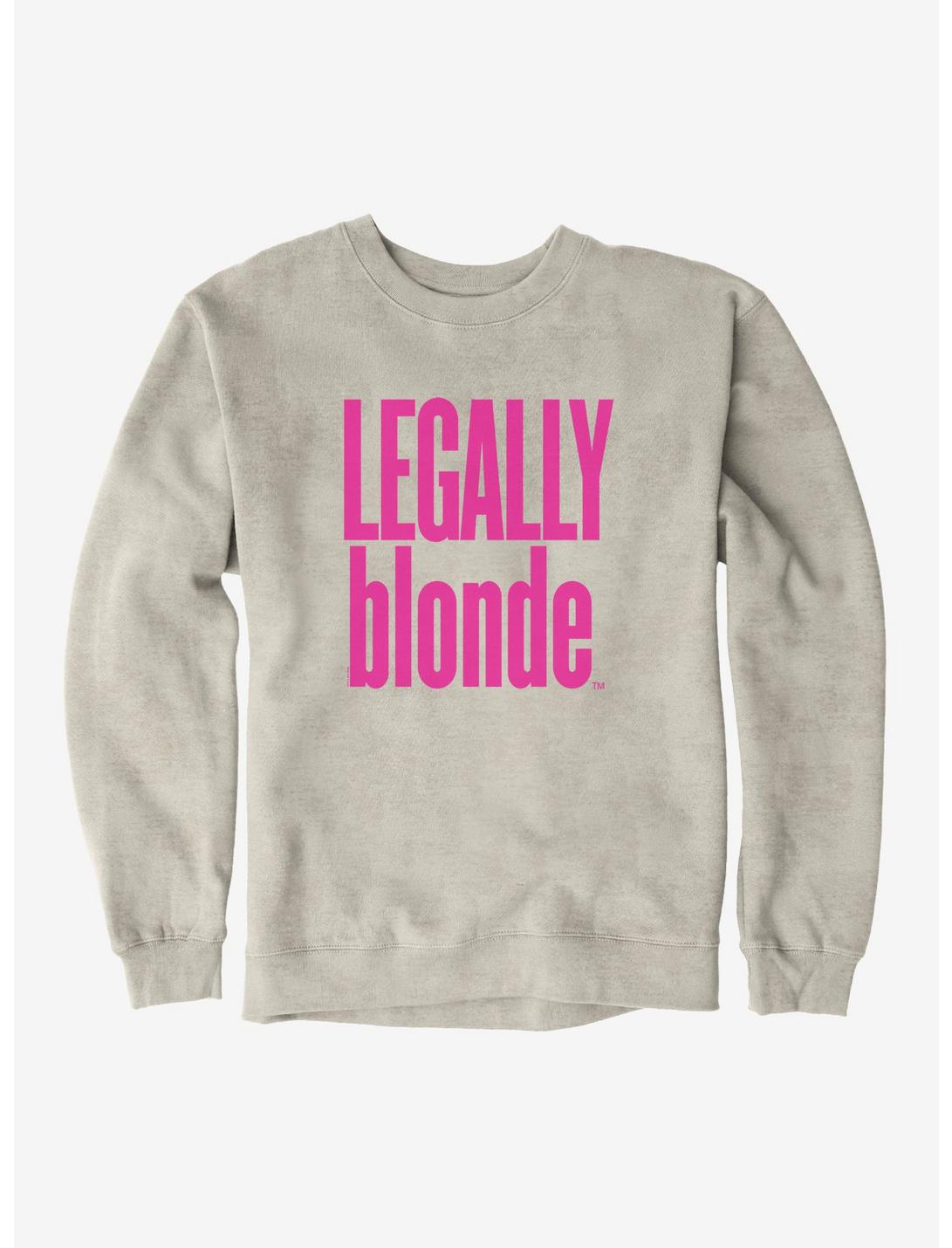 Legally Blonde Title Logo Sweatshirt, OATMEAL HEATHER, hi-res