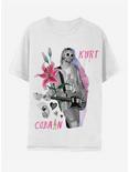 Kurt Cobain Portrait Boyfriend Fit Girls T-Shirt, BRIGHT WHITE, hi-res