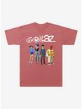 Gorillaz Group Portrait Boyfriend Fit Girls T-Shirt, PINK, hi-res