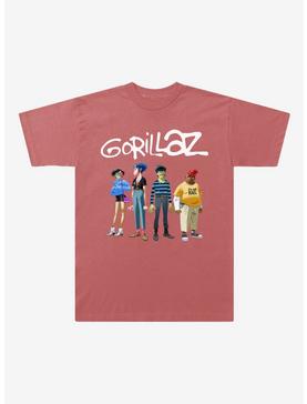 Gorillaz Group Portrait Boyfriend Fit Girls T-Shirt, , hi-res