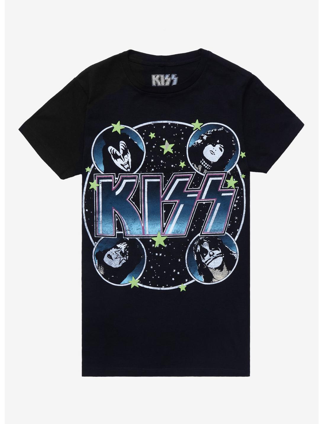 KISS Stars Boyfriend Fit Girls T-Shirt, BLACK, hi-res