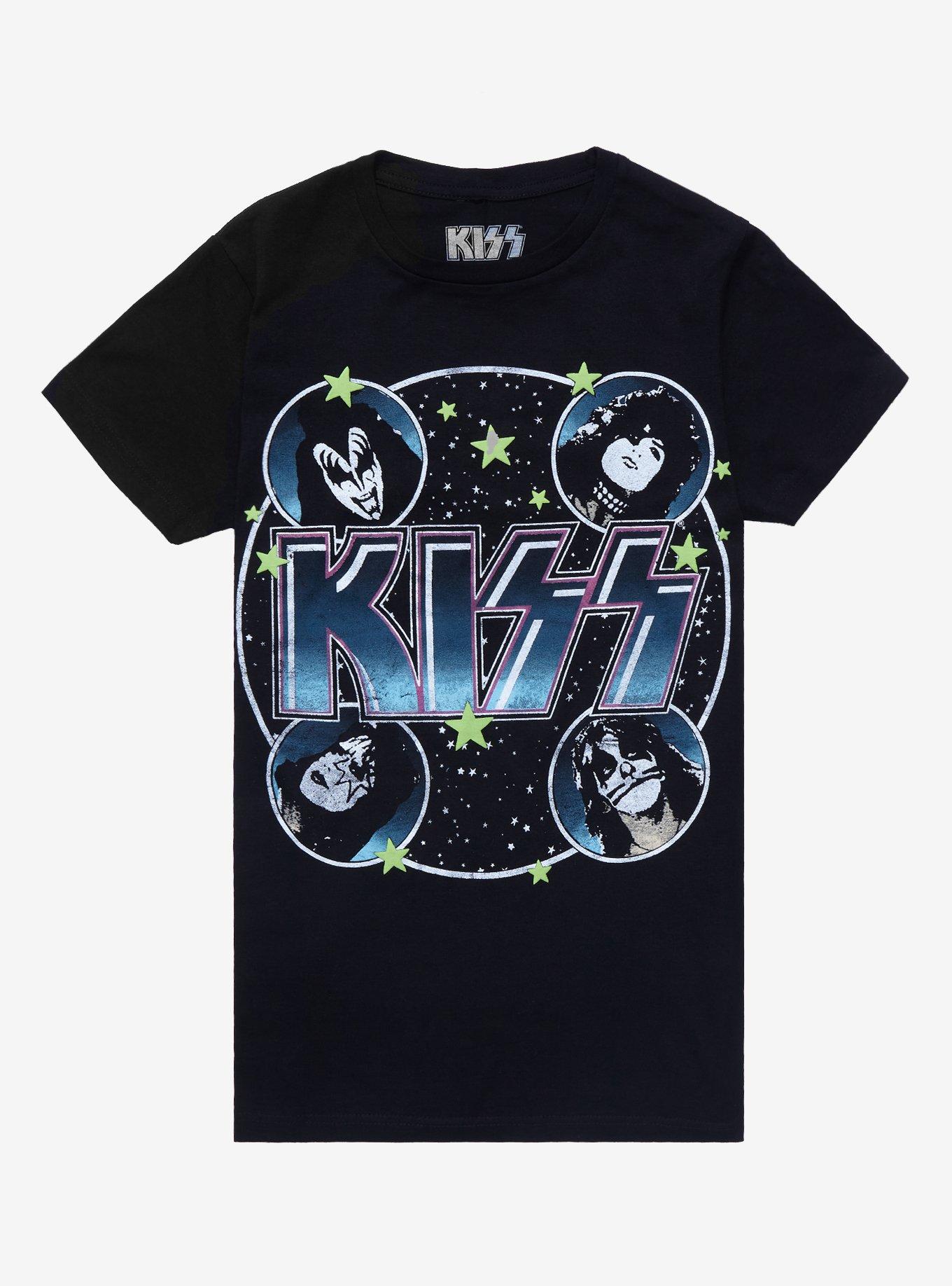 KISS Stars Boyfriend Fit Girls T-Shirt, BLACK, hi-res