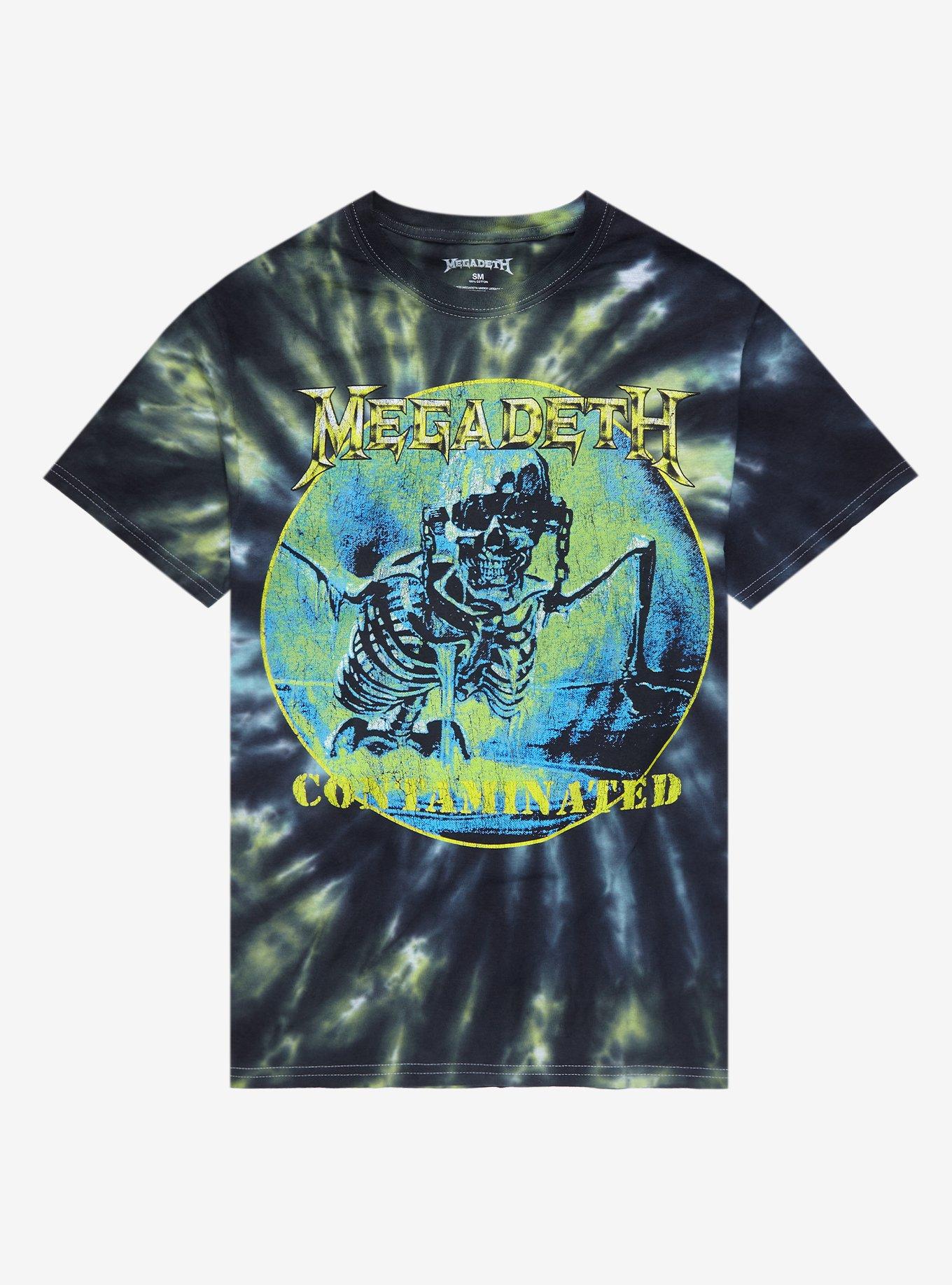 Megadeth Contaminated Tie-Dye Boyfriend Fit Girls T-Shirt