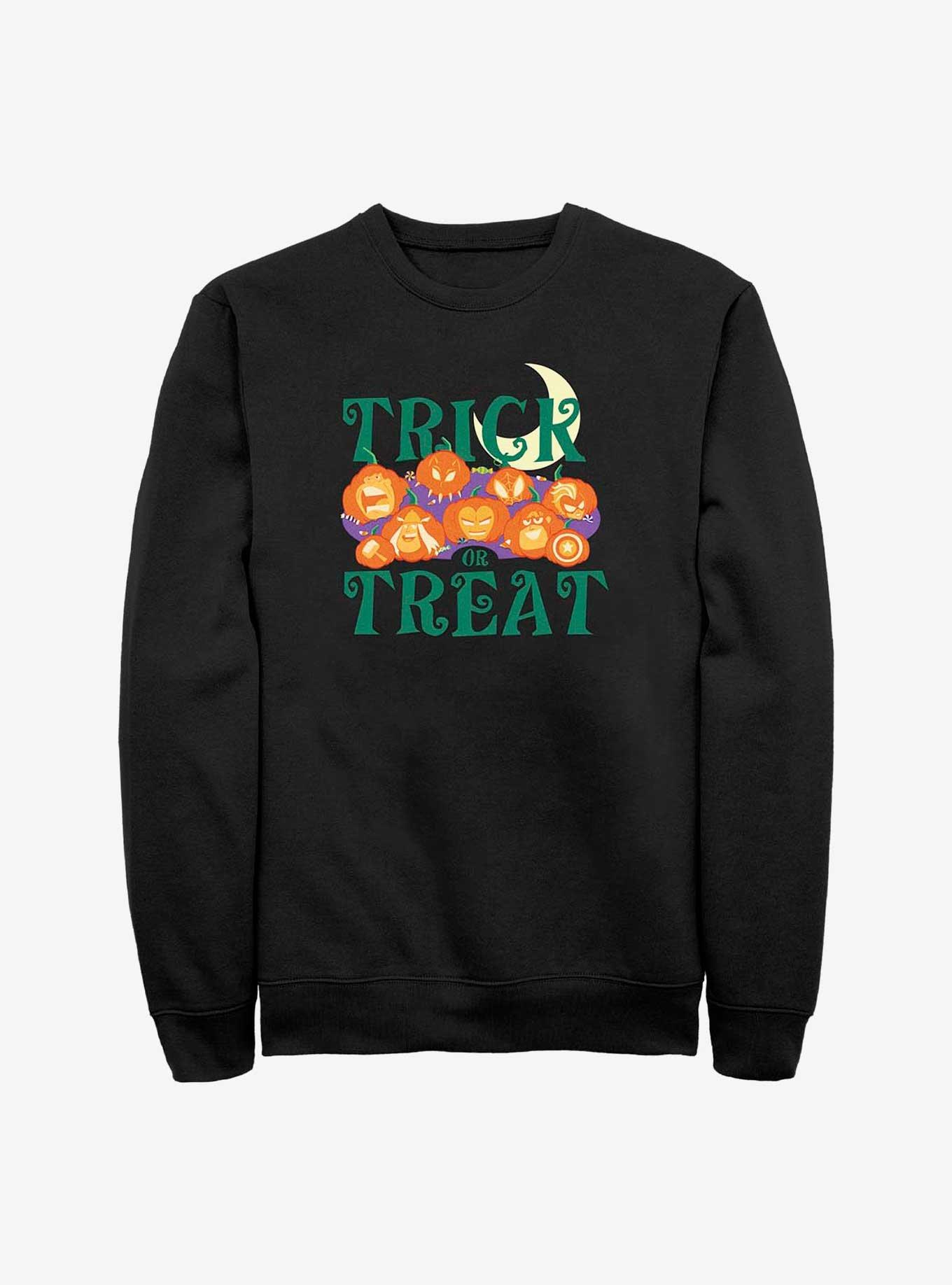 Marvel Avengers Pumpkins Trick Or Treat Sweatshirt, BLACK, hi-res
