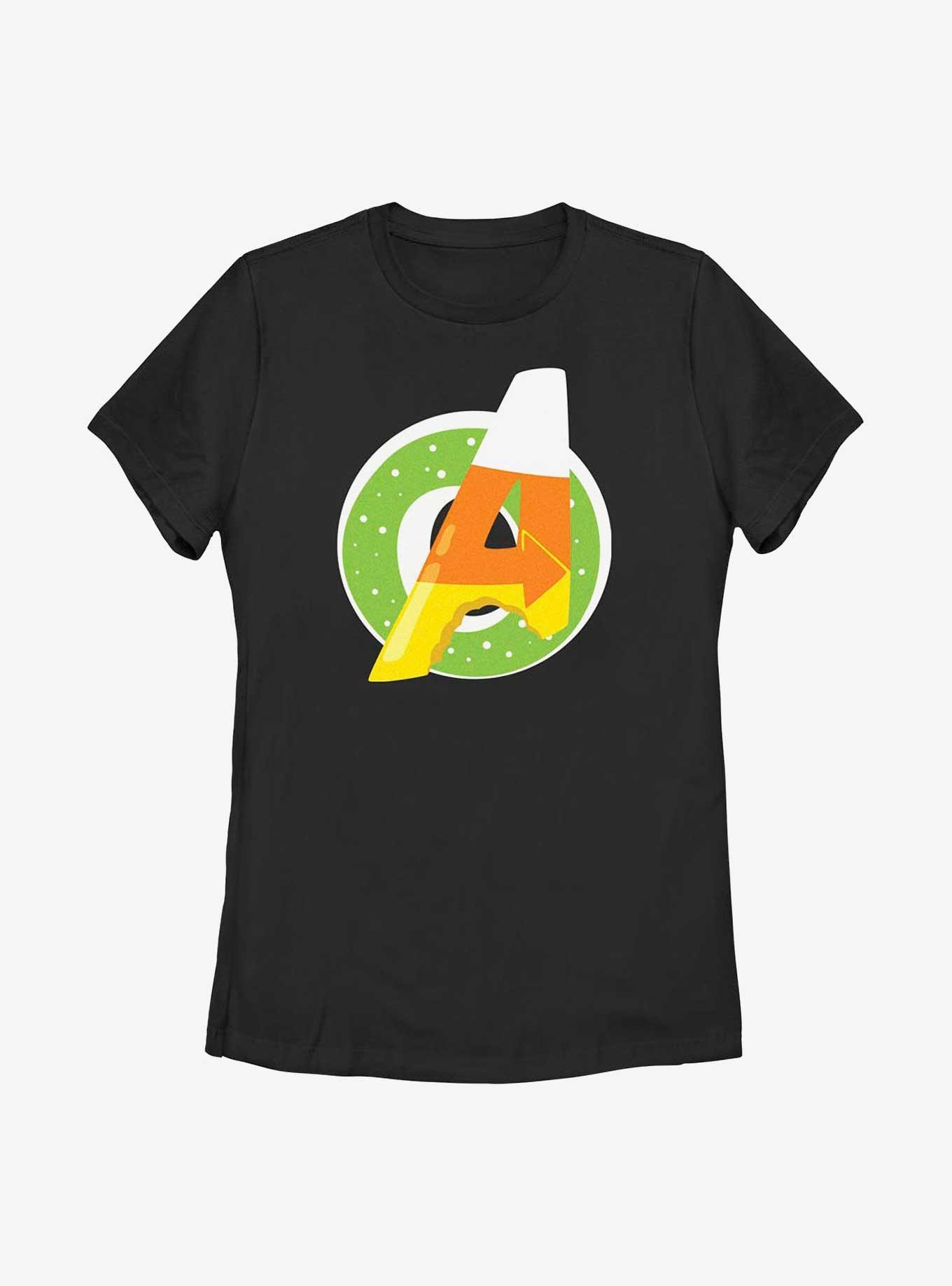 Marvel Avengers Donut Candy Corn Logo Womens T-Shirt, , hi-res