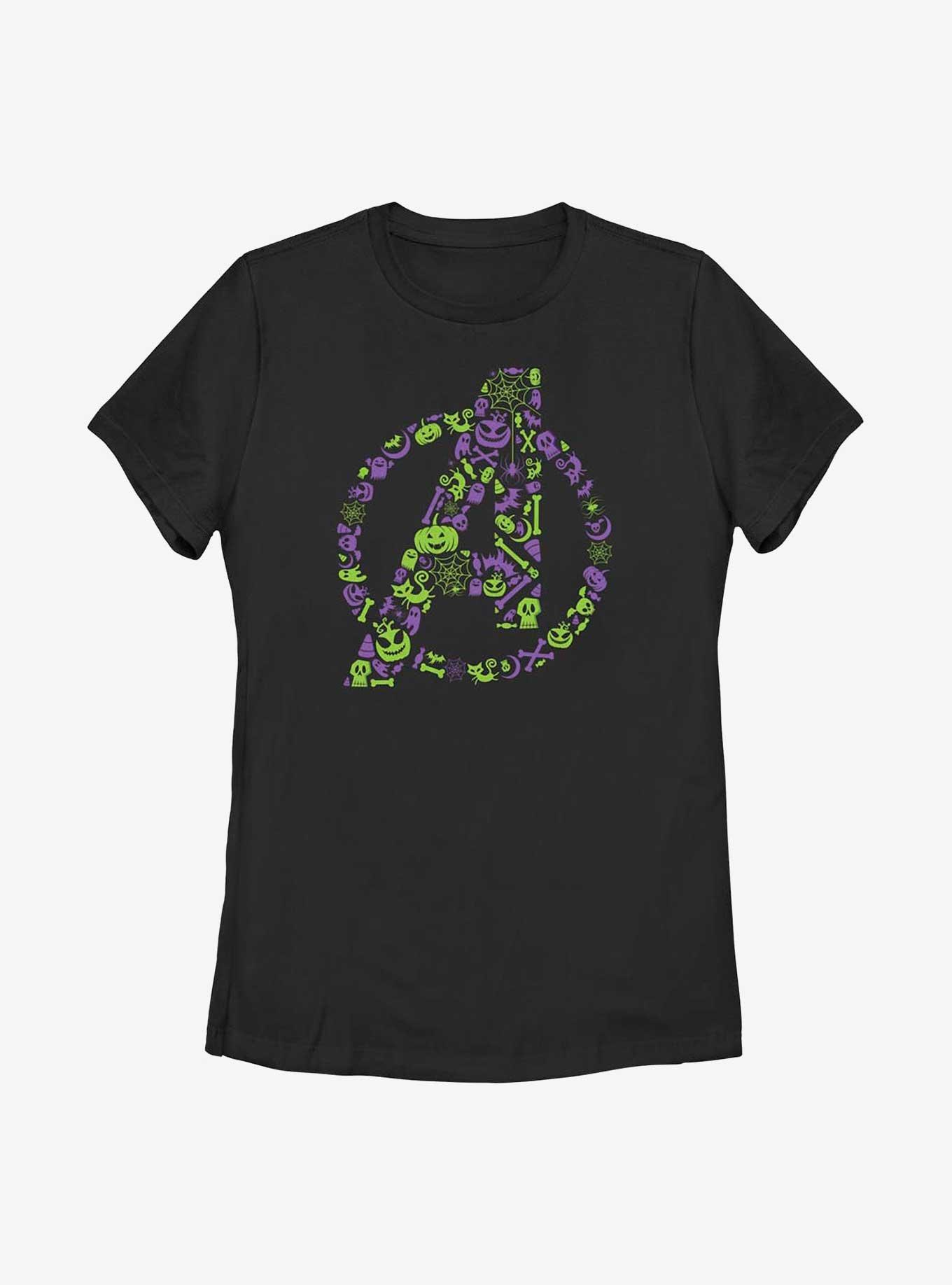 Marvel Avengers Halloween Logo Womens T-Shirt, , hi-res