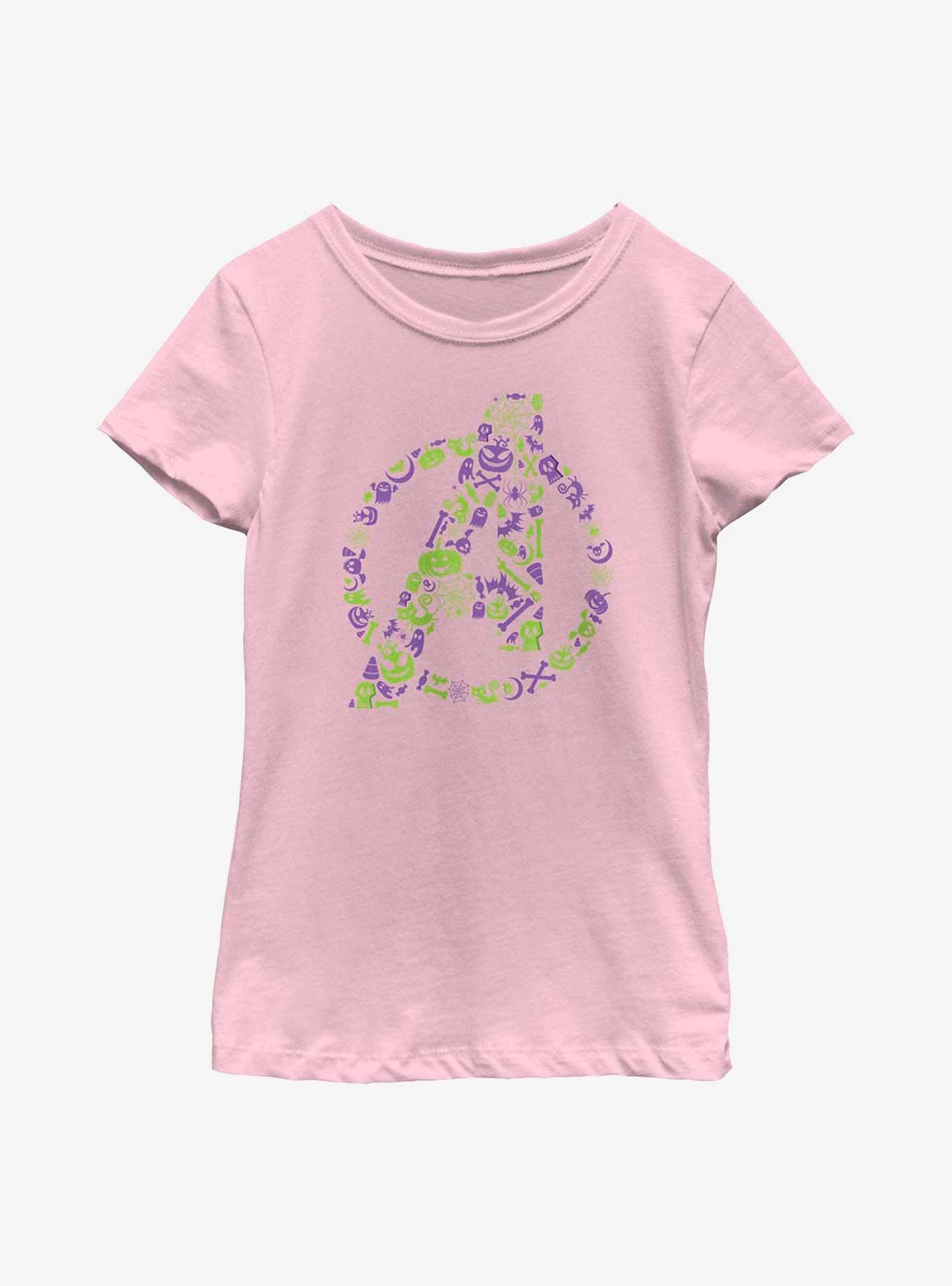 Marvel Avengers Halloween Logo Youth Girls T-Shirt, , hi-res