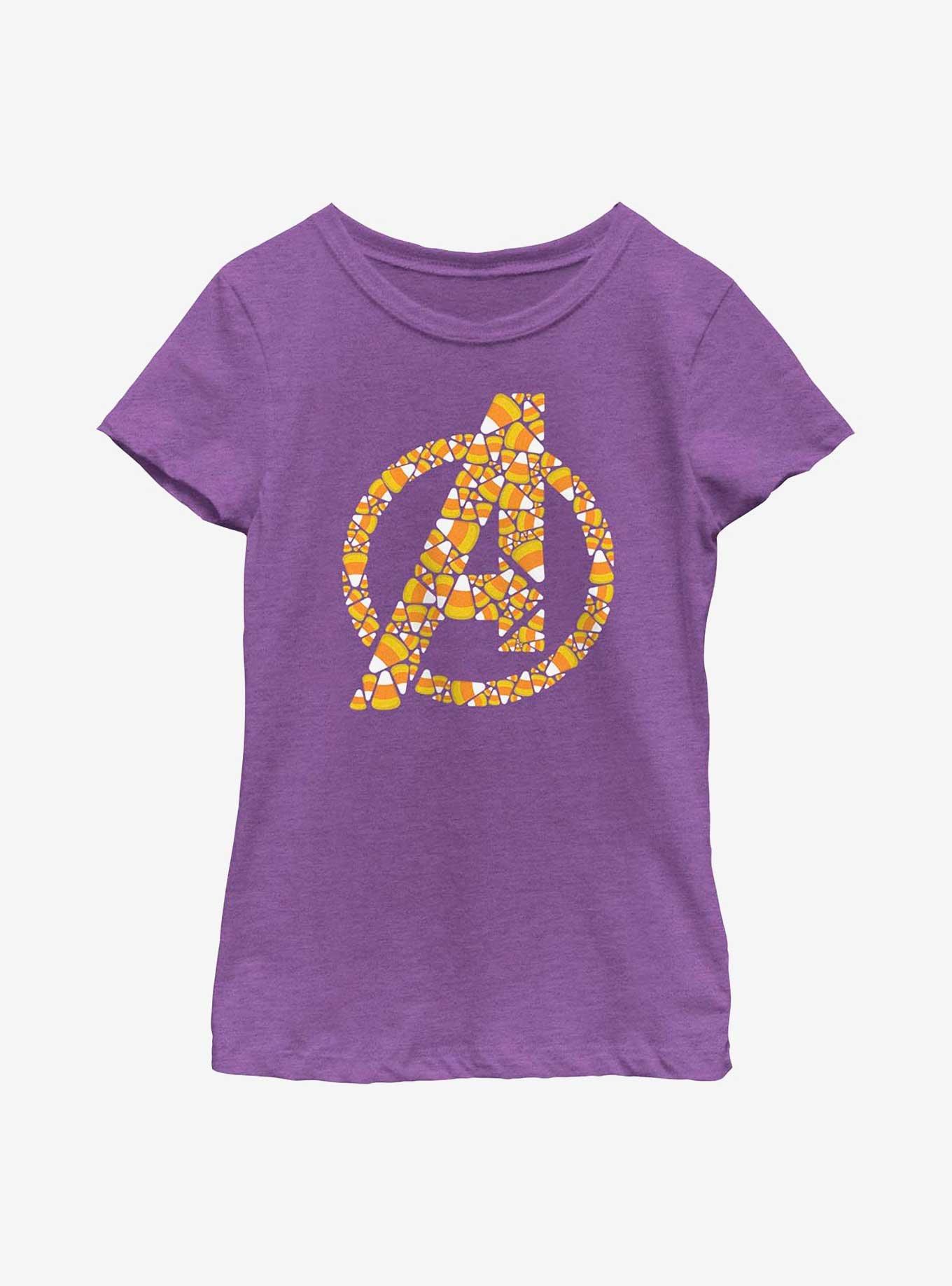 Marvel Avengers Candy Corn Symbol Youth Girls T-Shirt, , hi-res