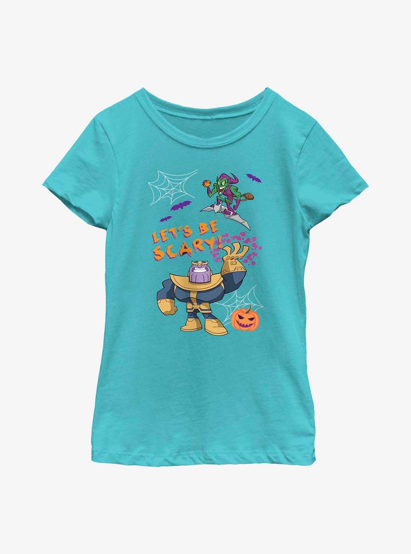 Marvel Avengers Be Scary Thanos Green Goblin Youth Girls T-Shirt, , hi-res