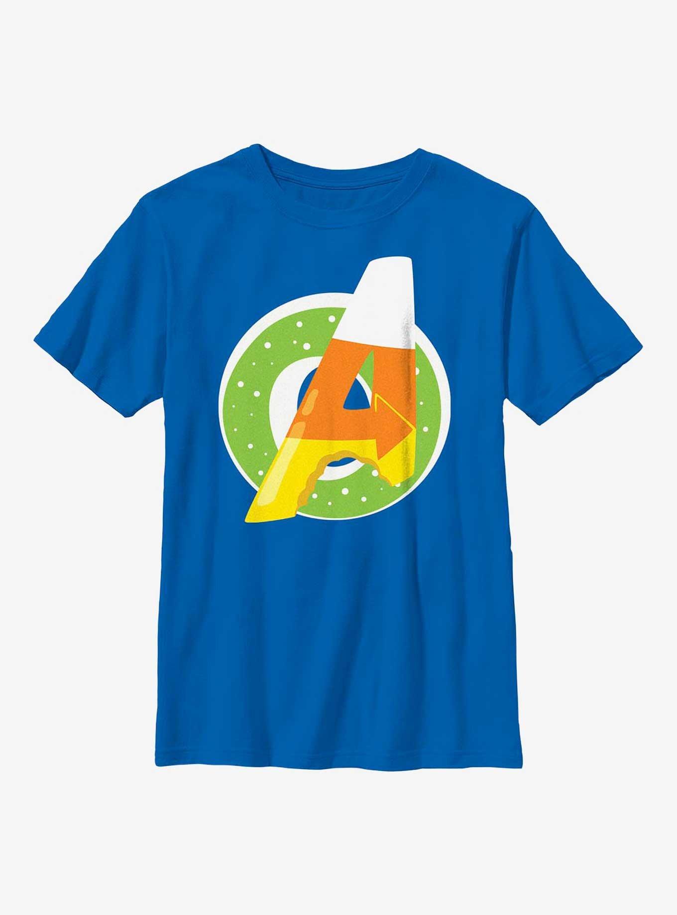 Marvel Avengers Donut Candy Corn Logo Youth T-Shirt, , hi-res