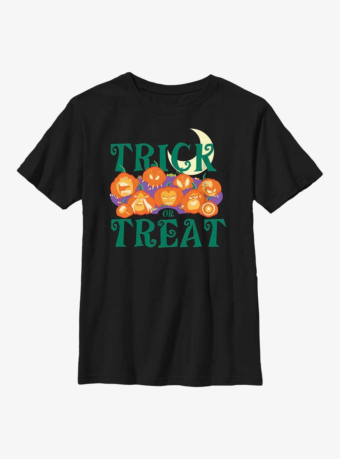 Marvel Avengers Pumpkins Trick Or Treat Youth T-Shirt, , hi-res