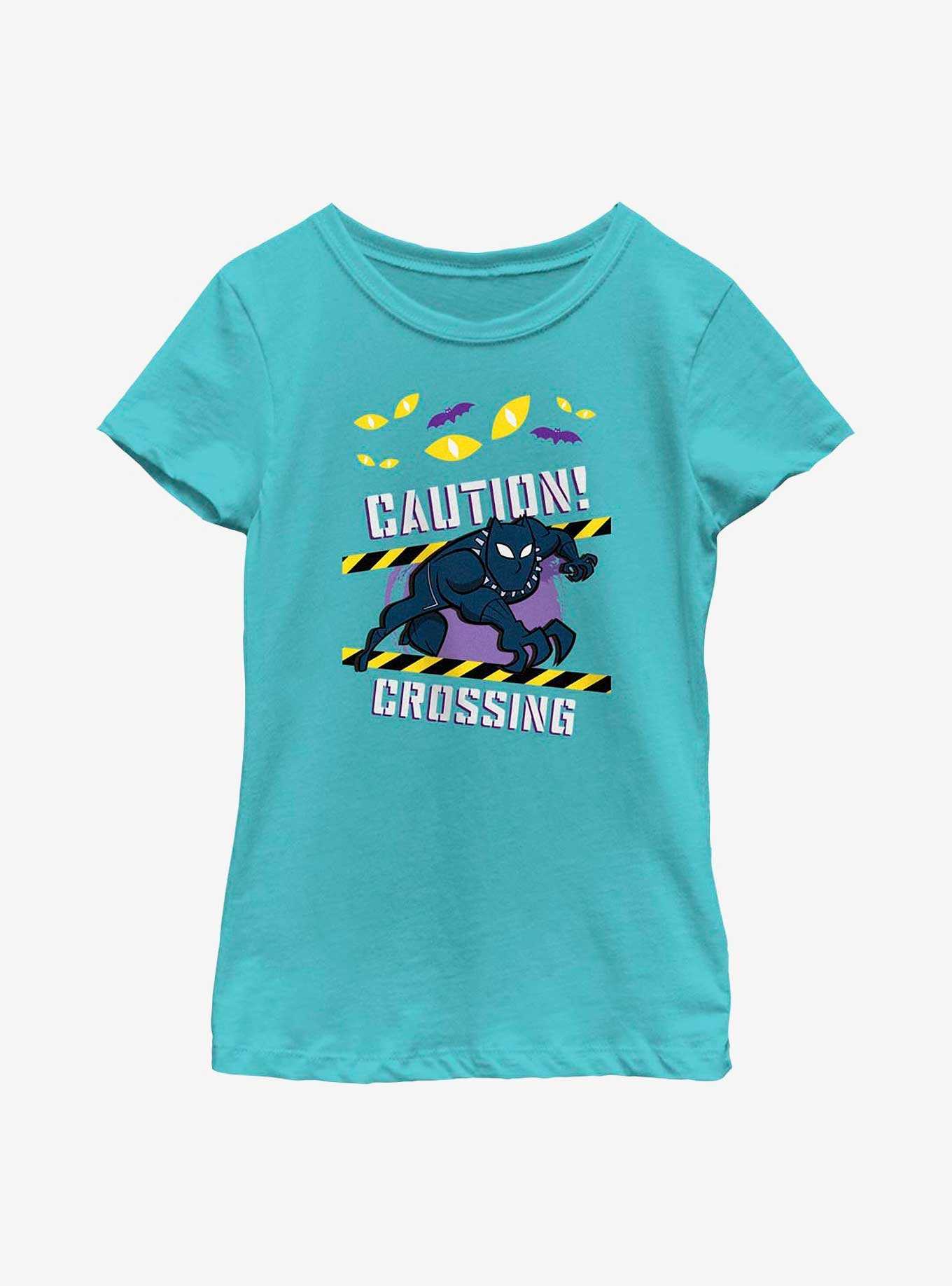 Marvel Black Panther Caution Crossing Youth Girls T-Shirt, , hi-res