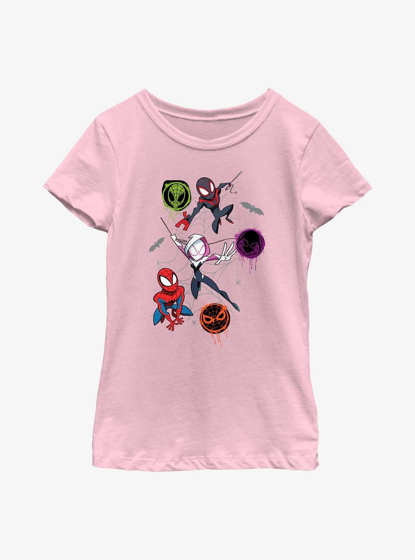 Marvel Spider-Man Trio Spifderverse Youth Girls T-Shirt, PINK, hi-res