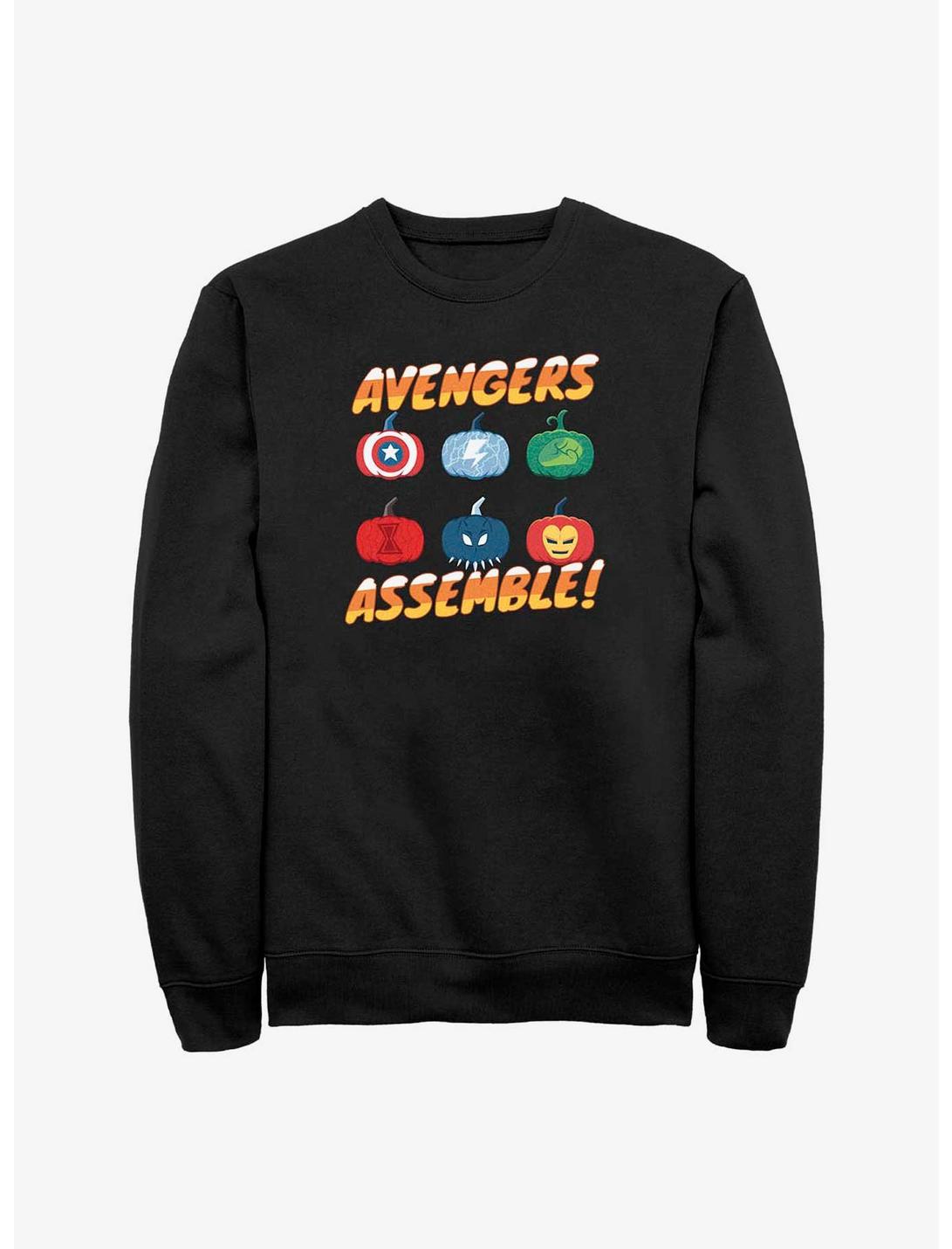 Marvel Avengers Pumpkin Assemble Sweatshirt, BLACK, hi-res