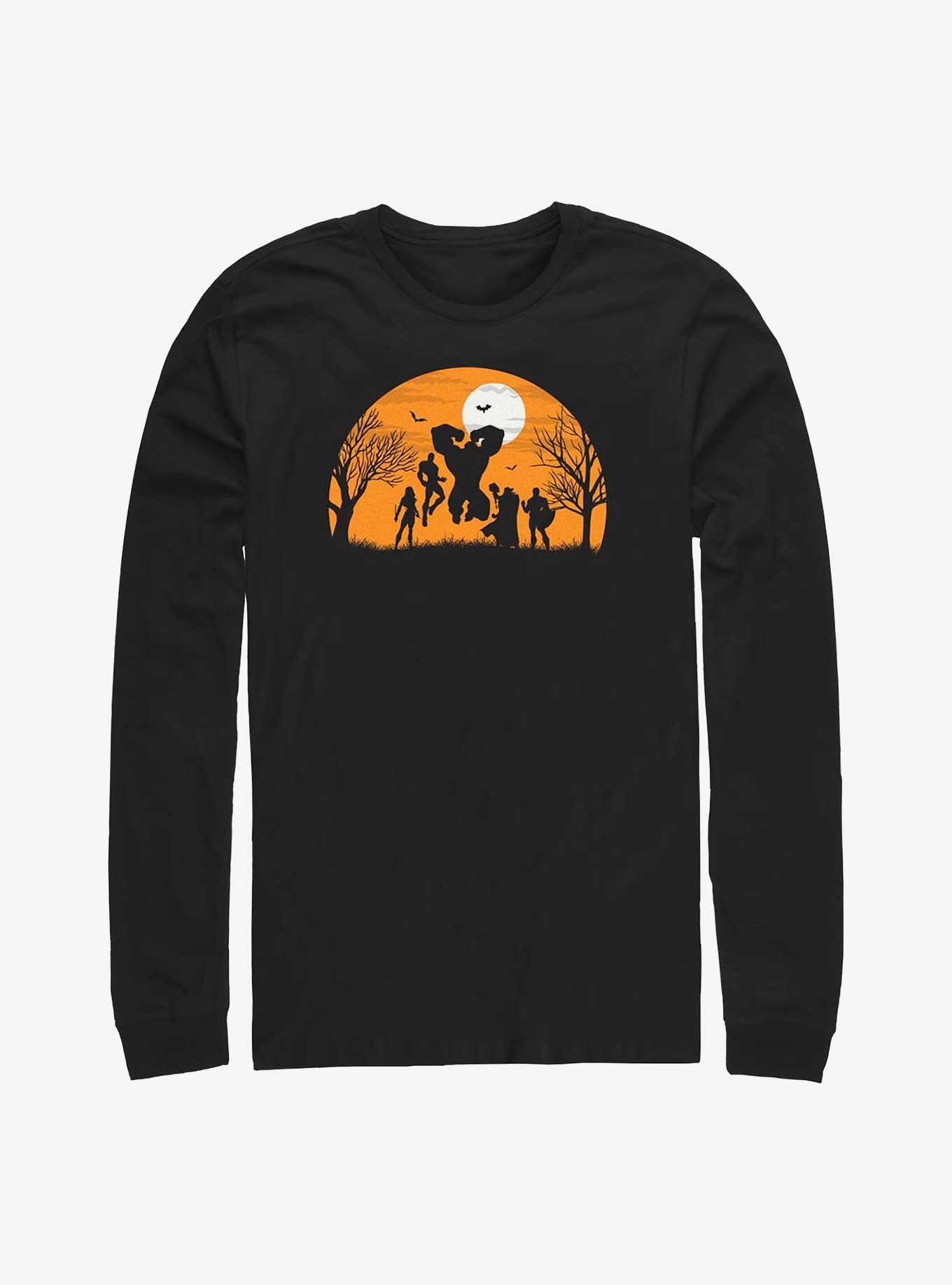 Marvel Avengers The Haunted Heroes Long-Sleeve T-Shirt, BLACK, hi-res