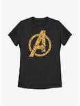 Marvel Avengers Candy Corn Symbol Womens T-Shirt, BLACK, hi-res