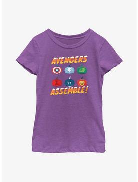 Marvel Avengers Pumpkin Assemble Youth Girls T-Shirt, , hi-res