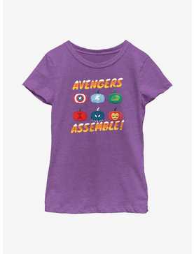 Marvel Avengers Pumpkin Assemble Youth Girls T-Shirt, , hi-res
