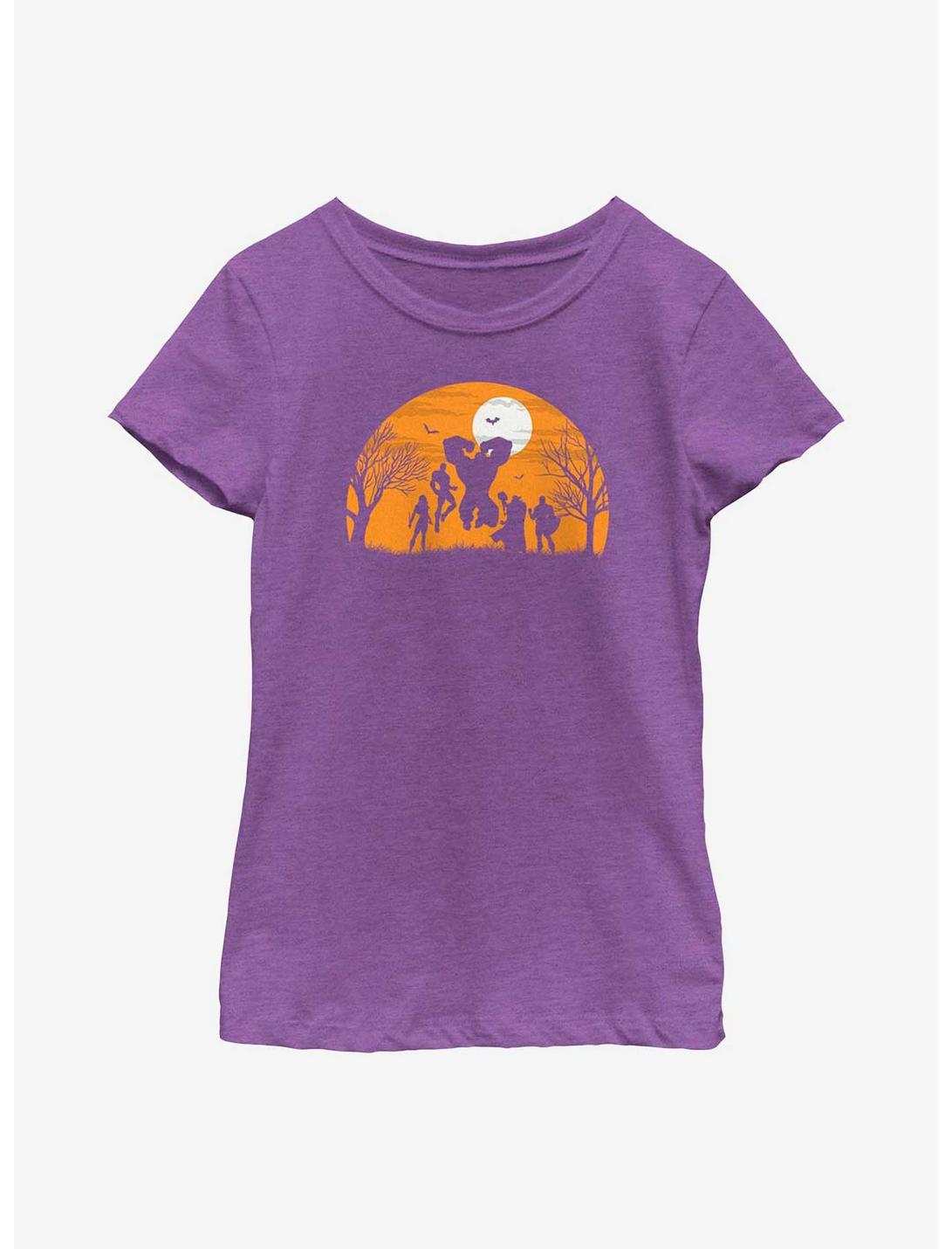 Marvel Avengers The Haunted Heroes Youth Girls T-Shirt, PURPLE BERRY, hi-res