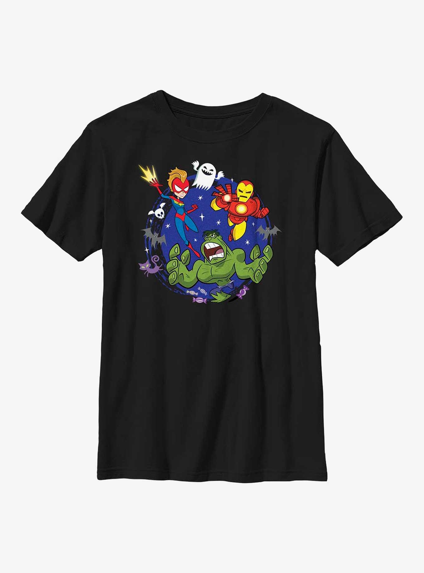 Marvel Avengers World's Scariest Heroes Youth T-Shirt, BLACK, hi-res