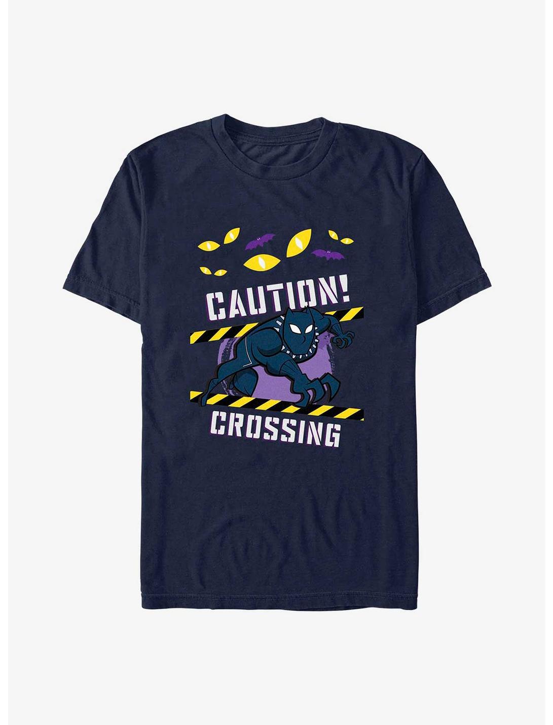Marvel Black Panther Caution Crossing T-Shirt, NAVY, hi-res