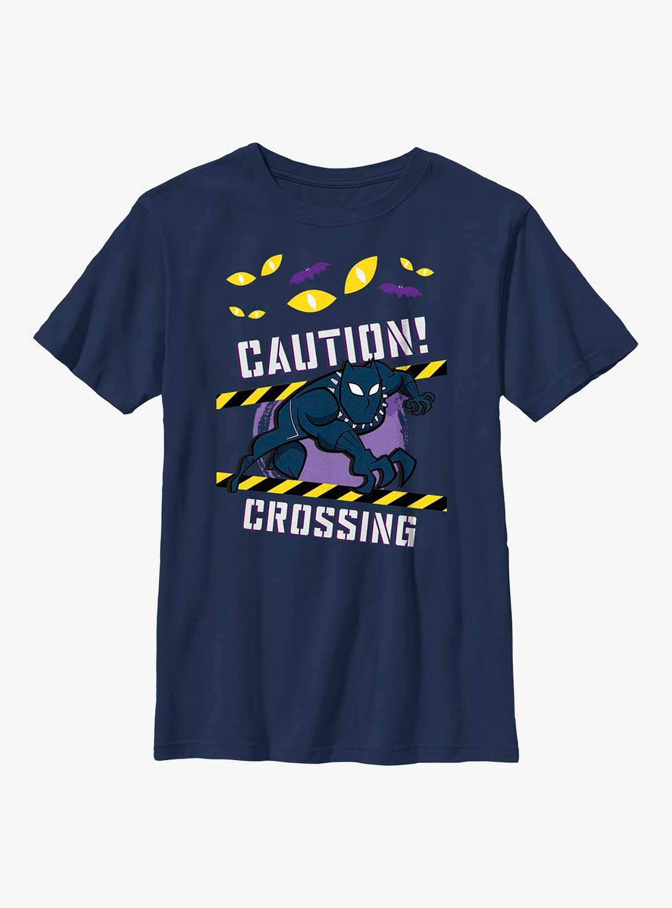 Marvel Black Panther Caution Crossing Youth T-Shirt, , hi-res