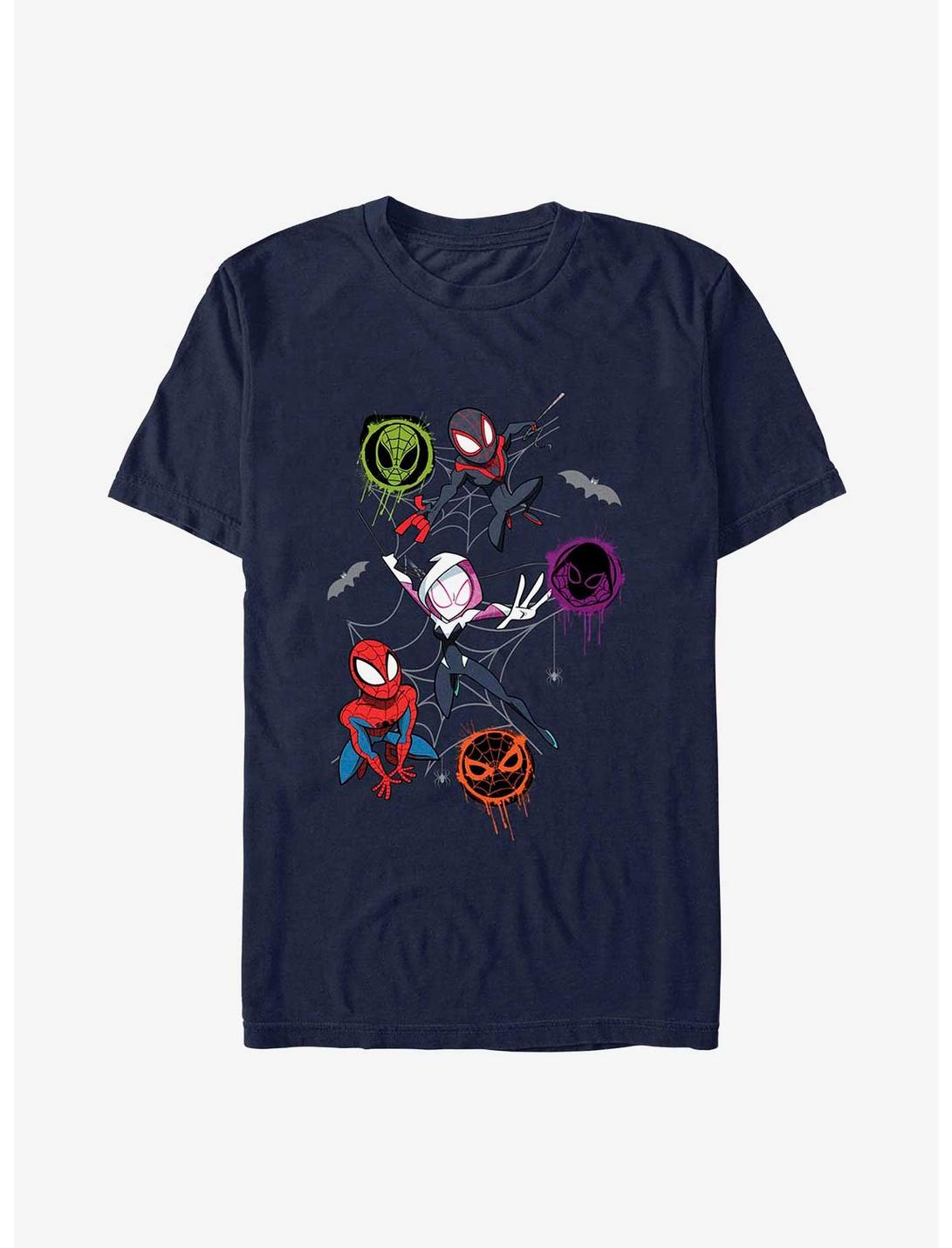 Marvel Spider-Man Trio Spifderverse T-Shirt, NAVY, hi-res