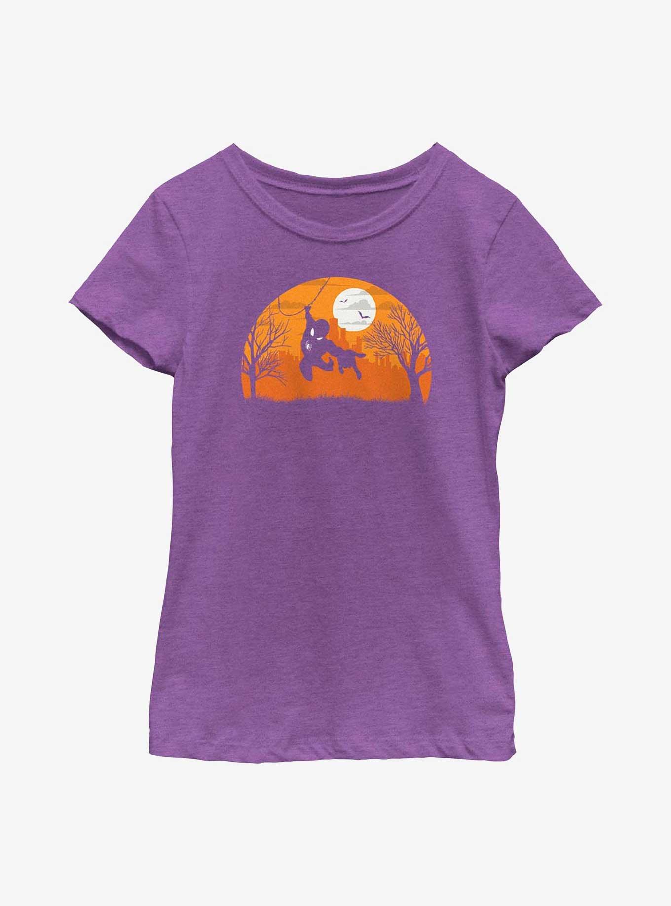 Marvel Spider-Man Haunt Swing Youth Girls T-Shirt, PURPLE BERRY, hi-res