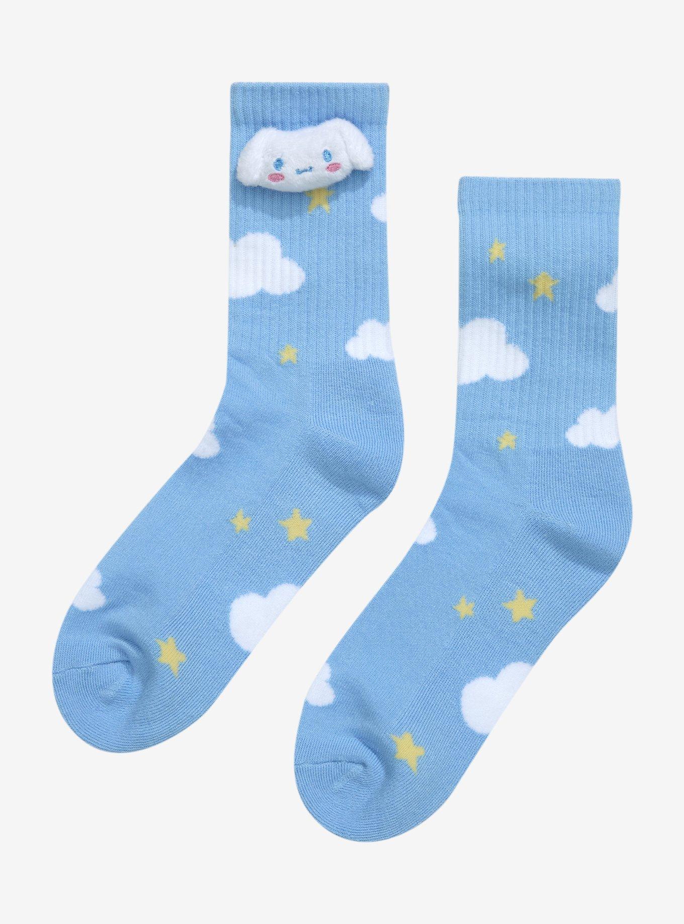 Cinnamoroll Clouds Plush Crew Socks, , hi-res