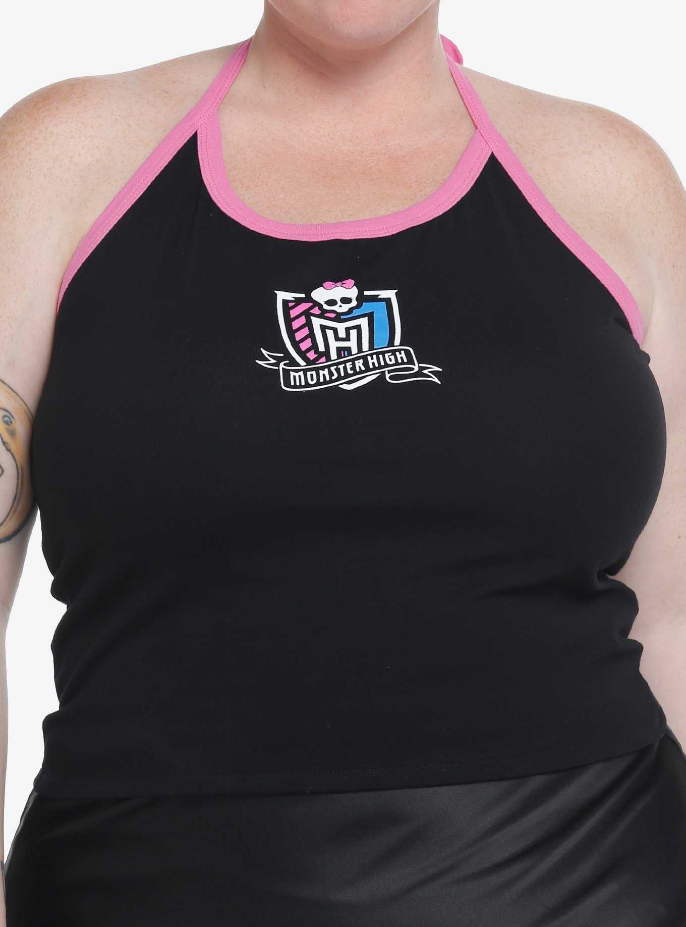 Monster High Logo Girls Halter Tank Top Plus Size, , hi-res