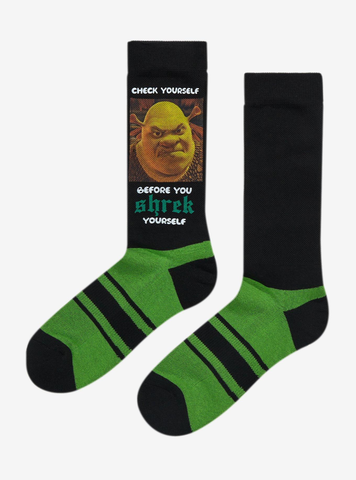 Shrek Check Yourself Crew Socks, , hi-res