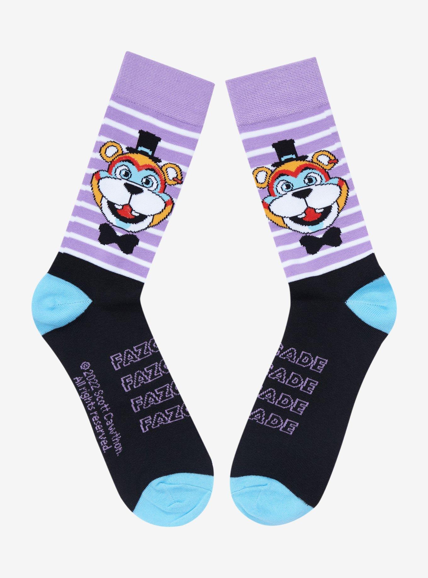 Five Nights At Freddy's Stripe Freddy Crew Socks, , hi-res