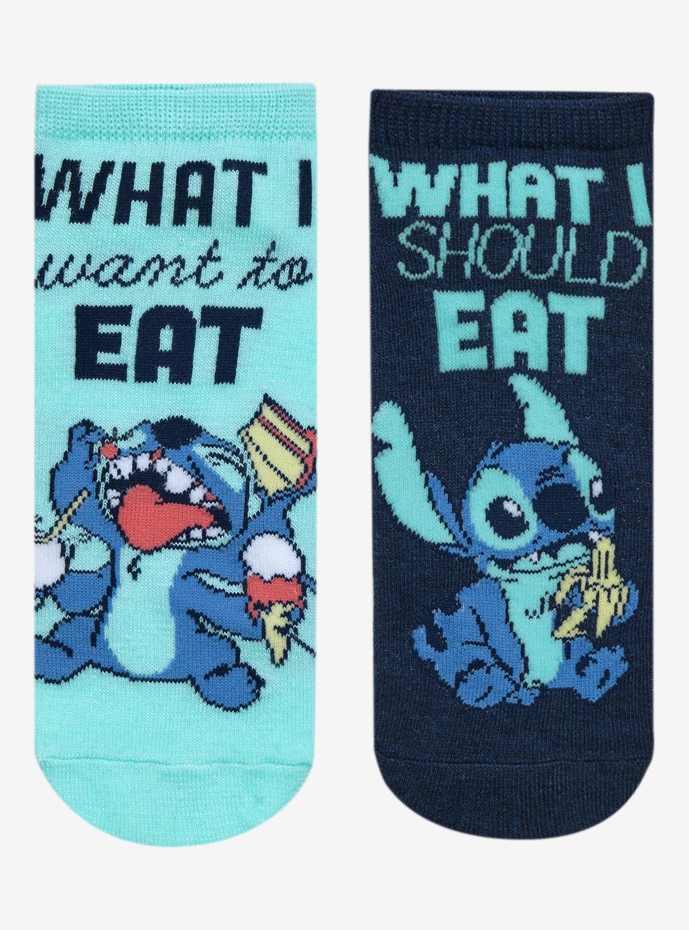 Disney Lilo & Stitch Snacks No-Show Socks, , hi-res