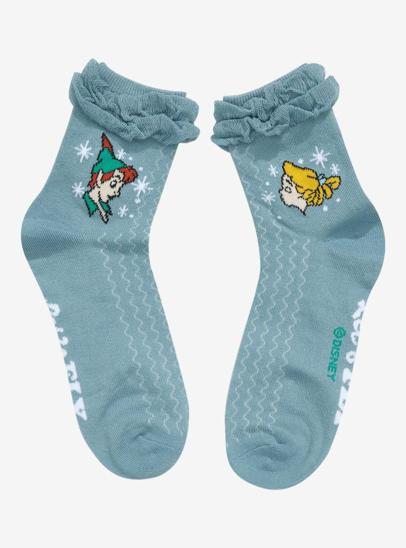 Disney Peter Pan Duo Ruffle Ankle Socks, , hi-res
