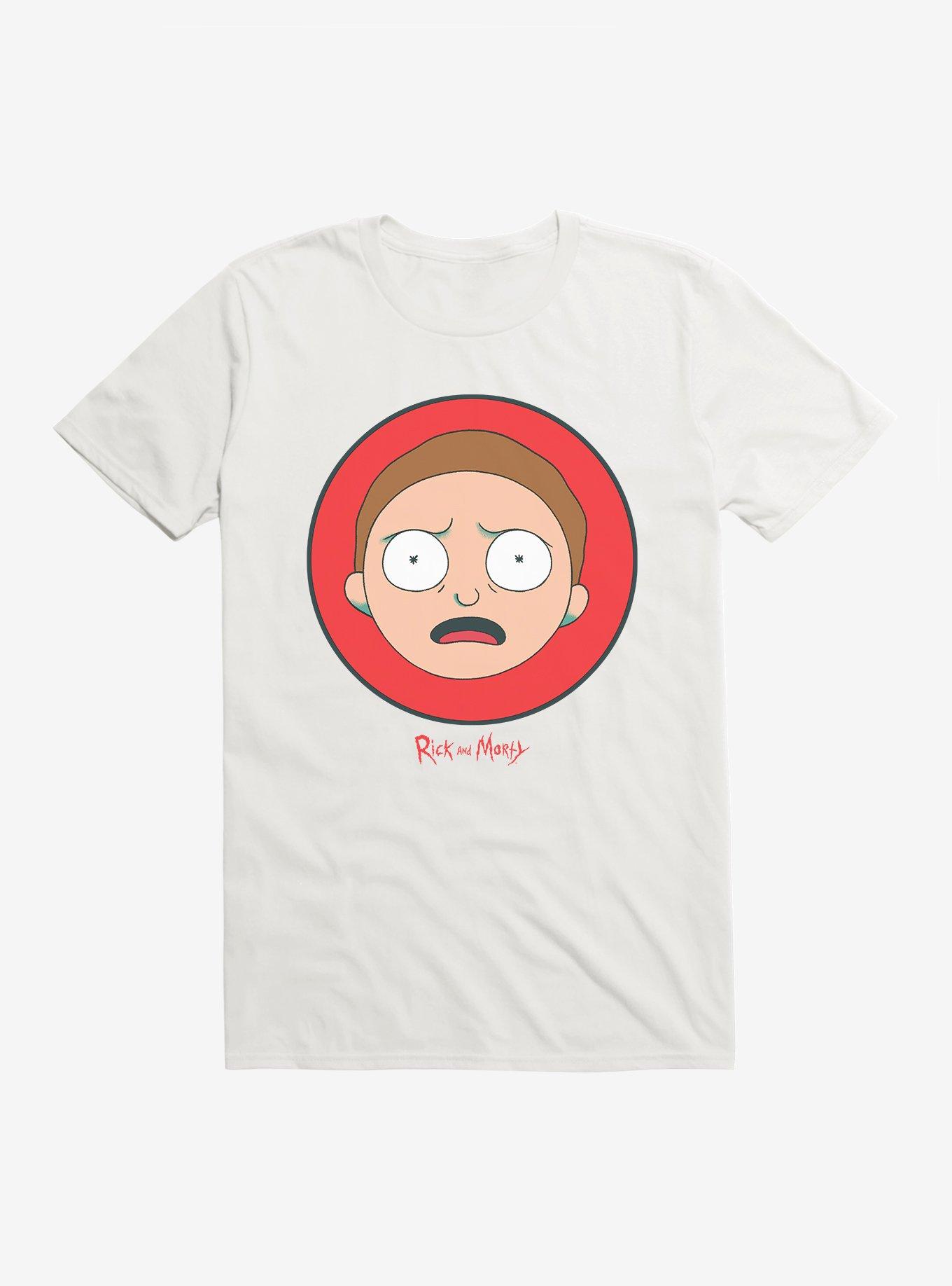 Rick And Morty Stunned Morty Icon T-Shirt, WHITE, hi-res