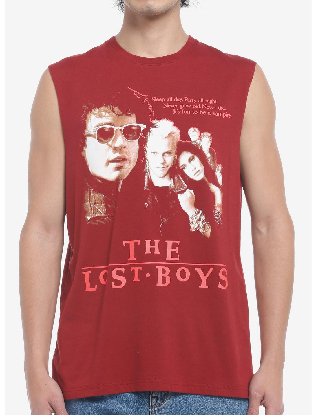 The Lost Boys Muscle Tank Top, BURGUNDY, hi-res