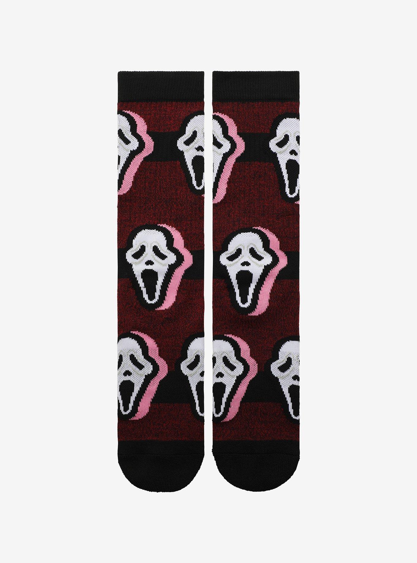 Scream Ghost Face Mask Crew Socks | Hot Topic