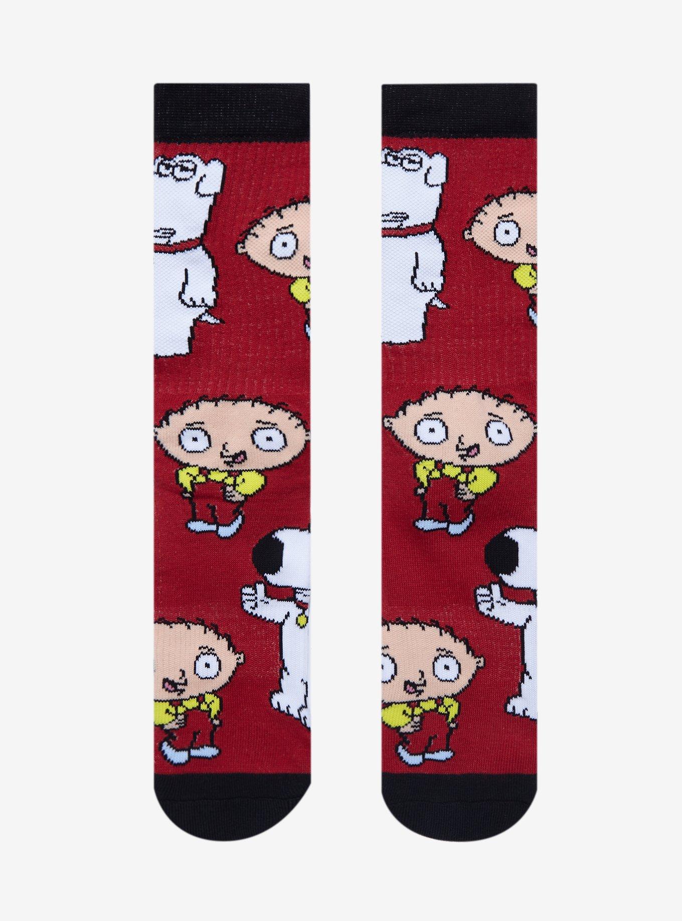 Family Guy Stewie & Brian Crew Socks