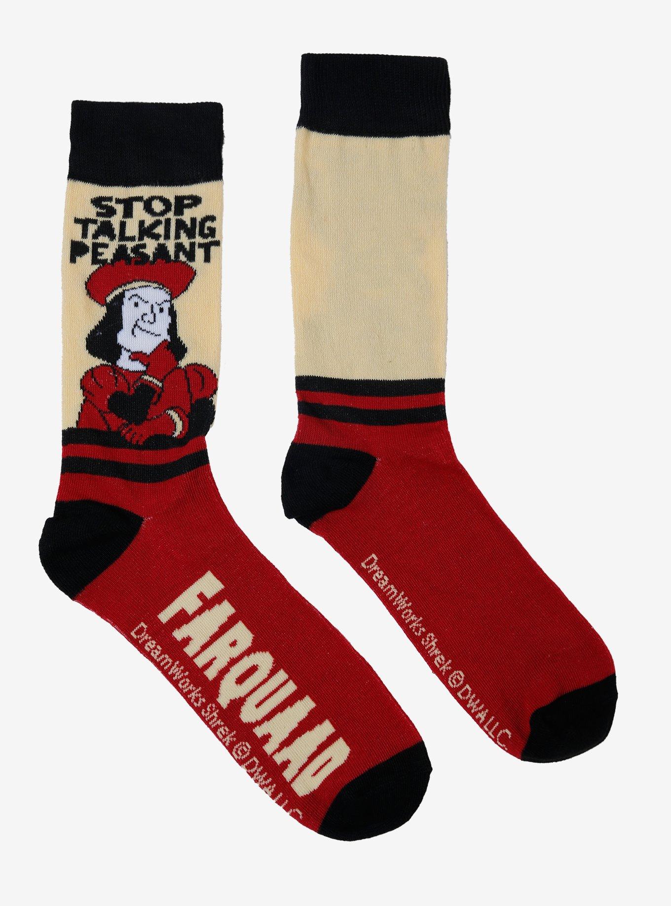 Shrek Farquaad Stop Talking Crew Socks, , hi-res