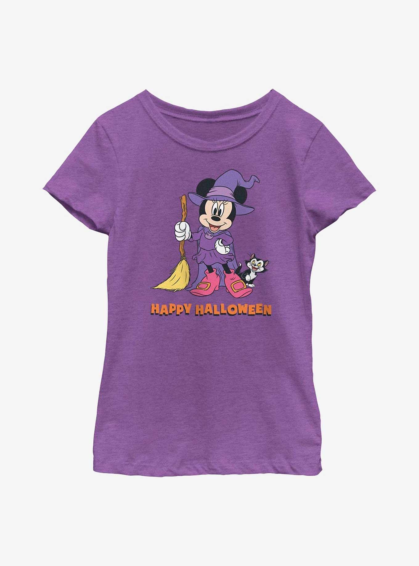 Disney Minnie Mouse Happy Halloween Witch  Youth Girls T-Shirt, , hi-res