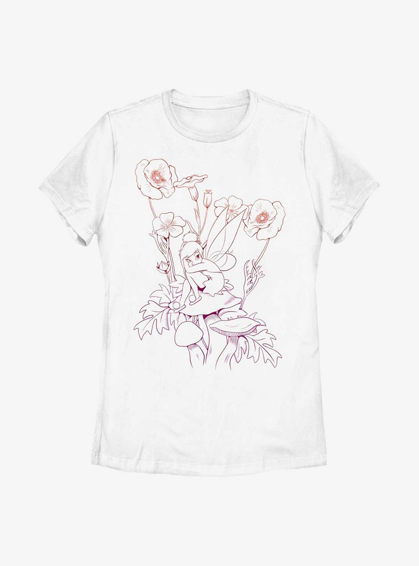 Disney Tinker Bell Fall Mushroom Womens T-Shirt, WHITE, hi-res