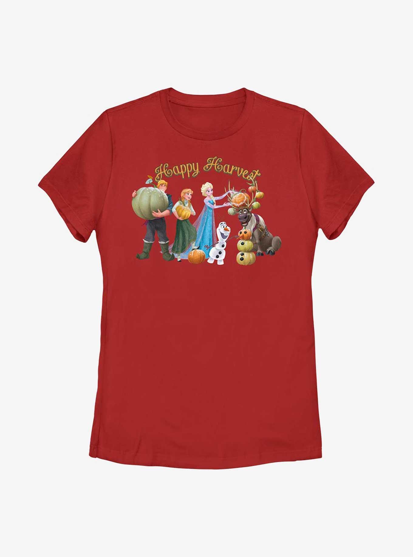 Disney Frozen Happy Harvest Group Womens T-Shirt, RED, hi-res