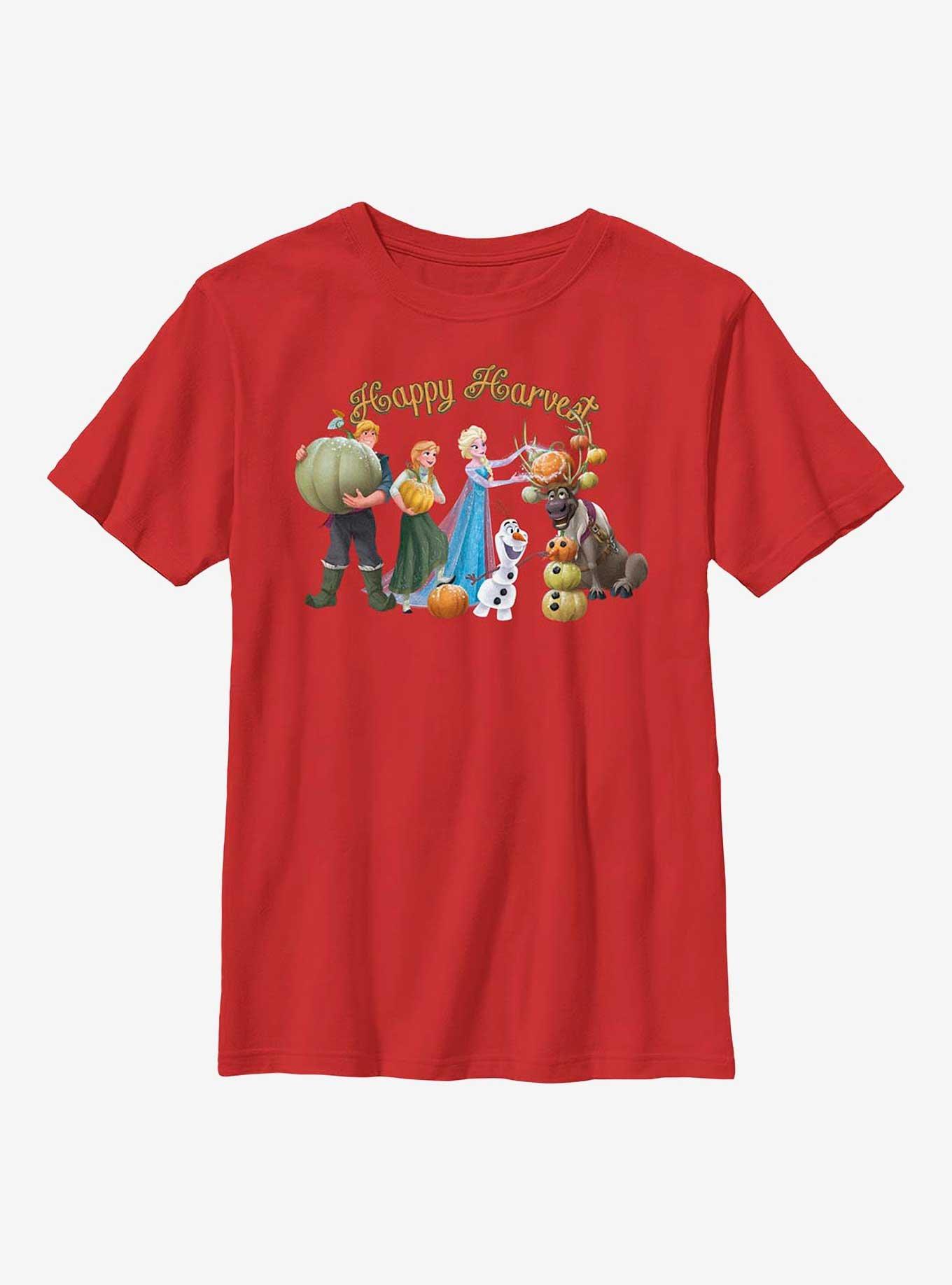 Disney Frozen Happy Harvest Group Youth T-Shirt, RED, hi-res