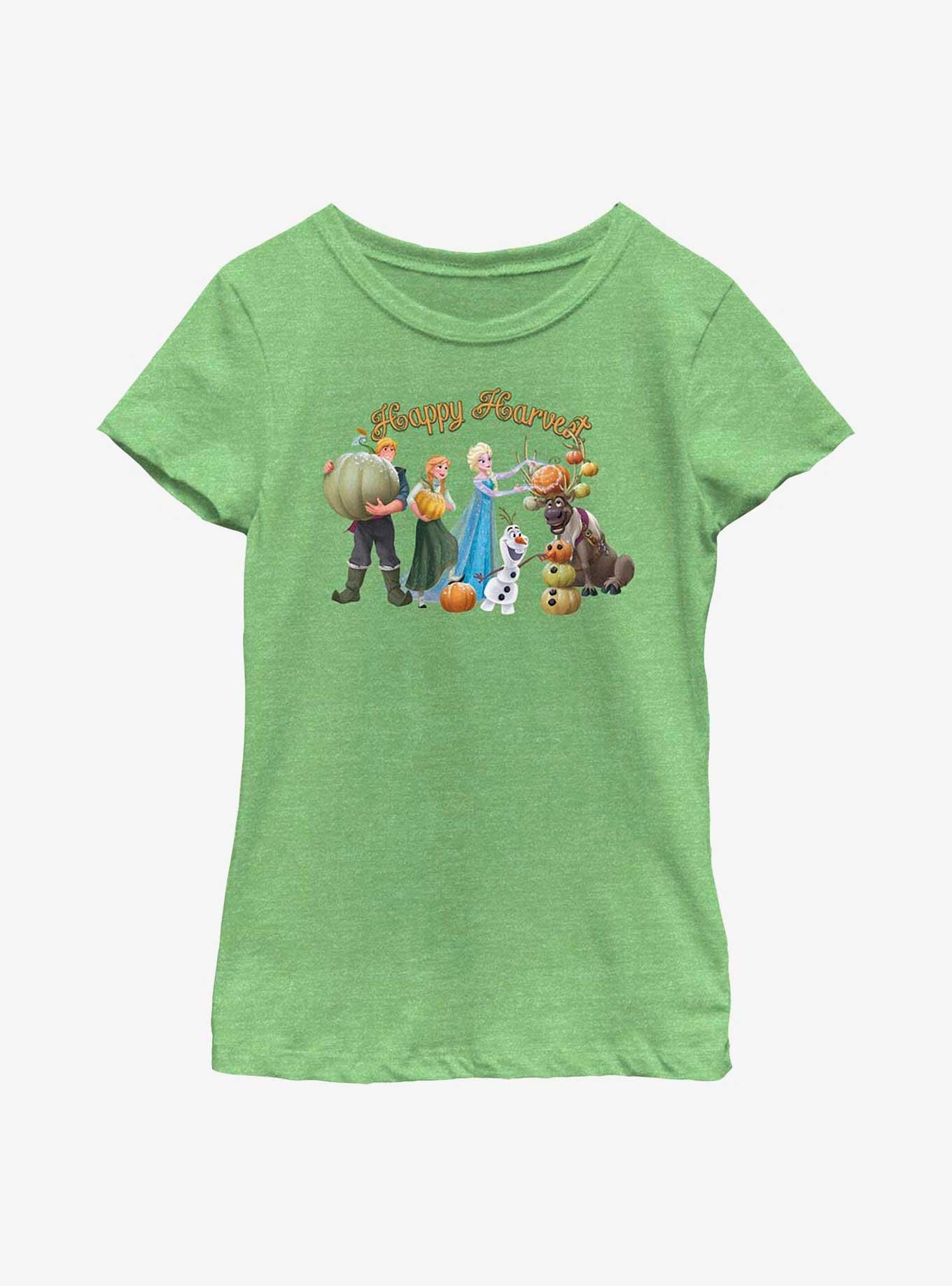 Disney Frozen Happy Harvest Group Youth Girls T-Shirt, GRN APPLE, hi-res