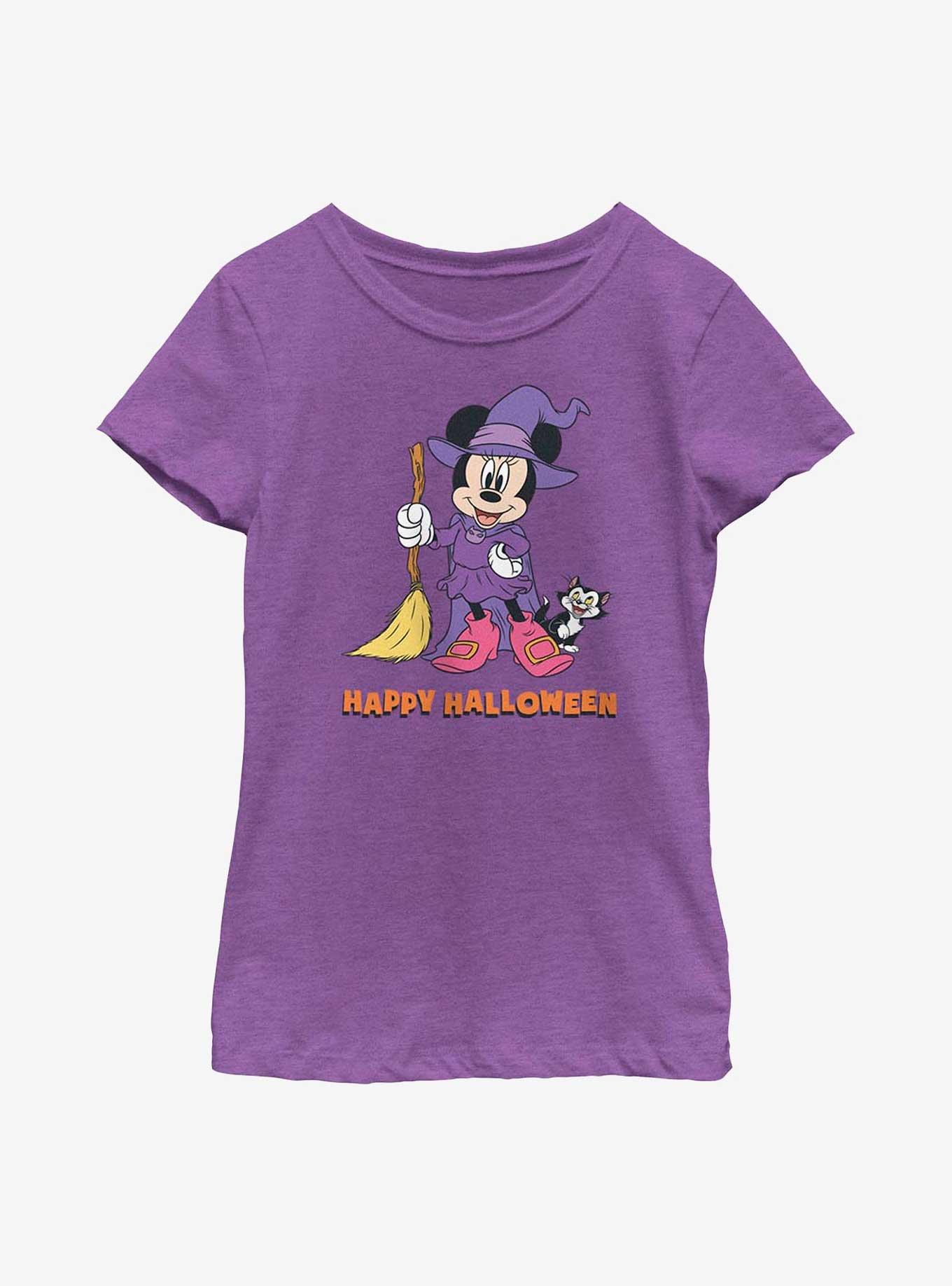 Disney Minnie Mouse Happy Halloween Witch  Youth Girls T-Shirt, PURPLE BERRY, hi-res